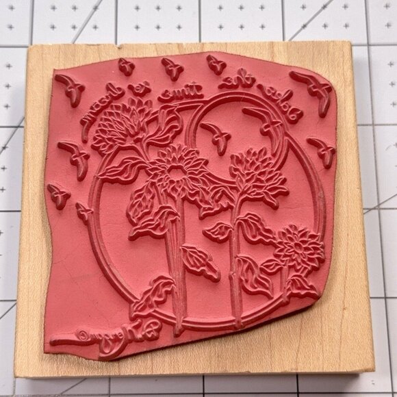 D Morgan Rubber Stamp Take Time To Dream #60038 Sunflowers Bird Sun Flowers - Picture 2 of 5